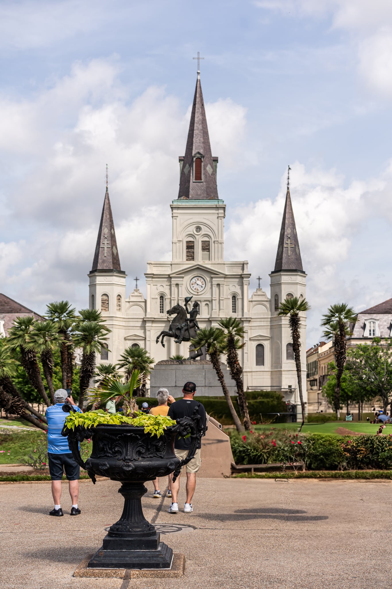 St. Louis Cathedral and Andrew Jackson equestrian statue in Jackson Square, New Orleans