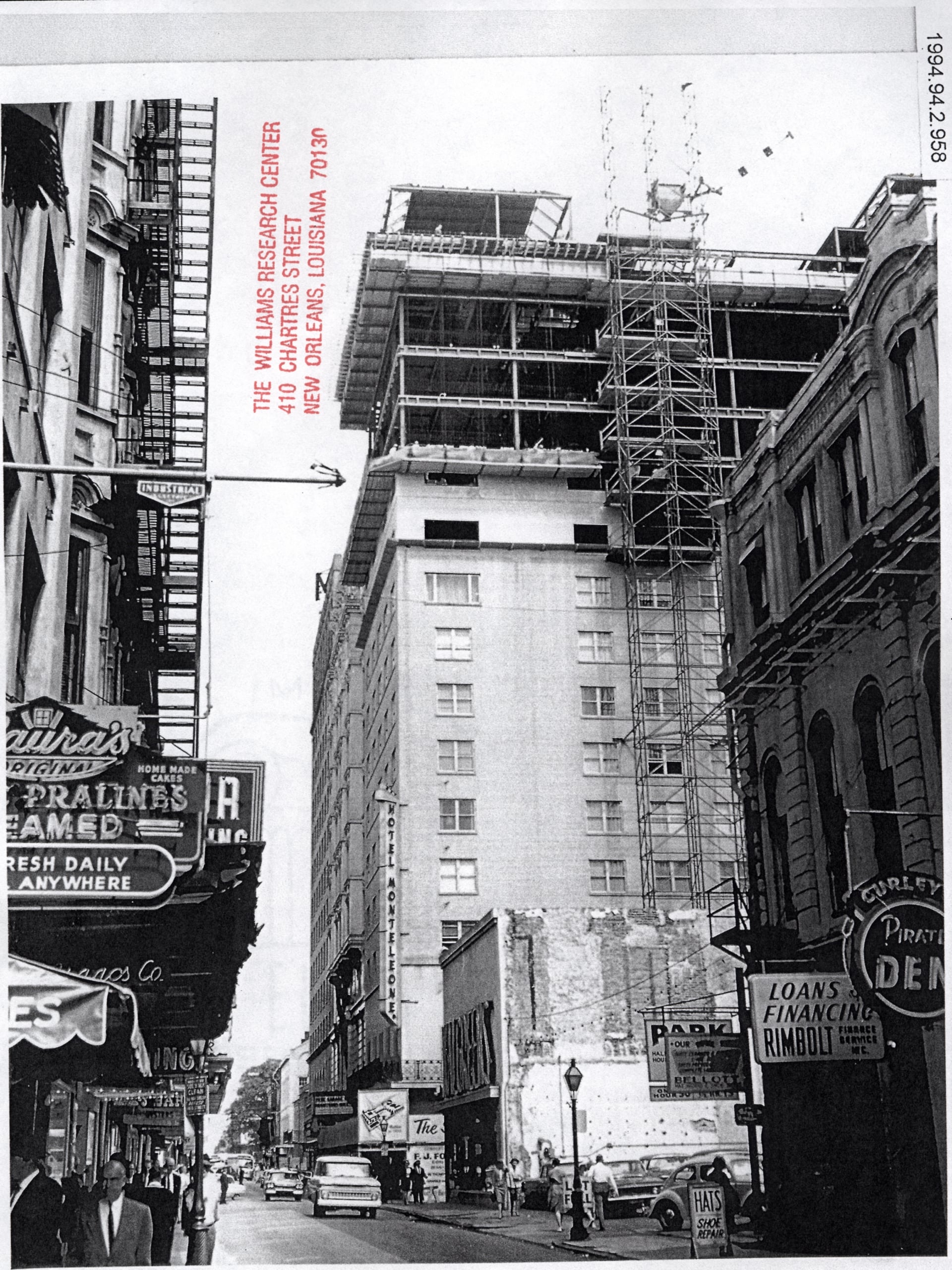 Vintage exterior shot of Hotel Monteleone